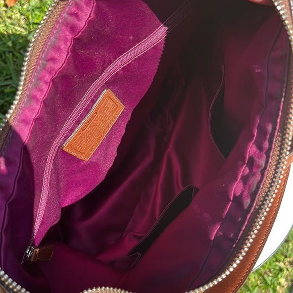 COACH Alexandra Saddle Brown Pebble Tote - Picture 8 of 9